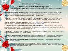 Schedule for Santa collections.